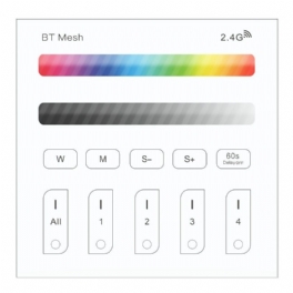 Zj-trbm-rgbw-a Bluetooth Mesh Rgbw Touch Remote Panel Dimmer Controller Arbeta Med Amazon Alexa Google Home Ac100-240v