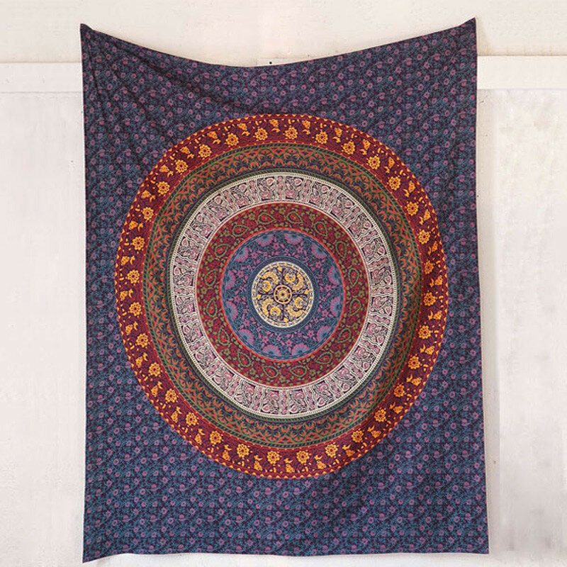 Honana Wx-17 150x210cm Bohemisk Stil Polyesterfiber Strandhanddukssjal Mandala Rektangel Lakan Gobeläng