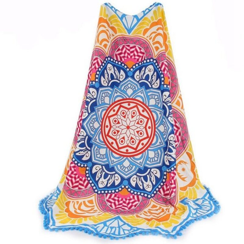 Honana Wx-91 Bohemian Gobeläng Totem Lotus Strandhanddukar Yogamatta Campingmadrass Bikiniöverdrag