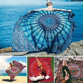 Honana Wx-99 Ny 150x210 cm Böhmisk Stil Polyesterfiber Strandhandduksmatta Gobeläng Mandala Rektangel Lakan