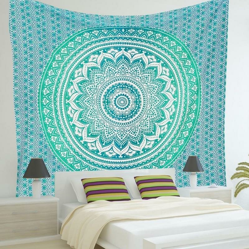 Honana Wx-99 Ny 150x210 cm Böhmisk Stil Polyesterfiber Strandhandduksmatta Gobeläng Mandala Rektangel Lakan