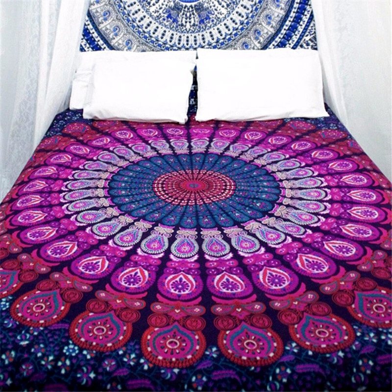 Honana Wx-99 Ny 150x210 cm Böhmisk Stil Polyesterfiber Strandhandduksmatta Gobeläng Mandala Rektangel Lakan