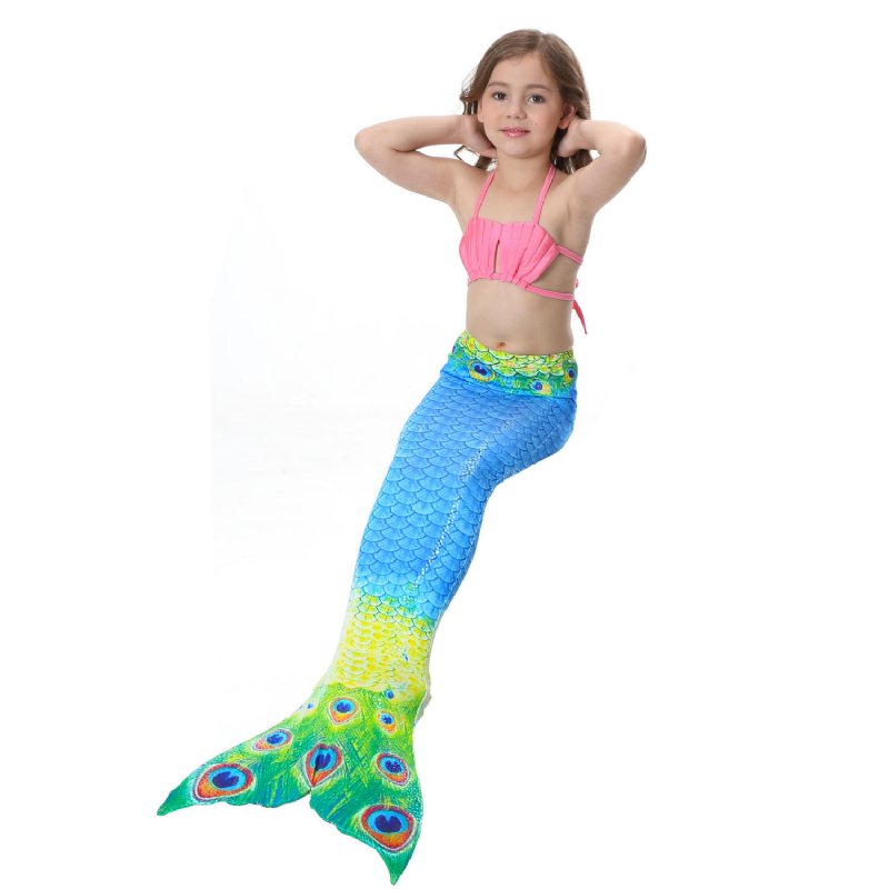 Roliga Mermaid Tails Simkläder Present Bästa Cosplay Princess Docka Festklänning Klänning Kjolar