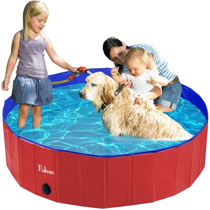 120*30 cm Pvc-pool För Sällskapsdjur Hopfällbar Hundbadkar Utomhus Bärbart Paddlingsbad Katt Hundrengöringstillbehör