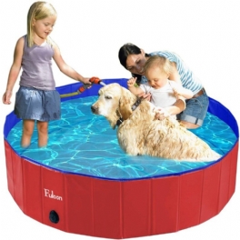 120*30 cm Pvc-pool För Sällskapsdjur Hopfällbar Hundbadkar Utomhus Bärbart Paddlingsbad Katt Hundrengöringstillbehör