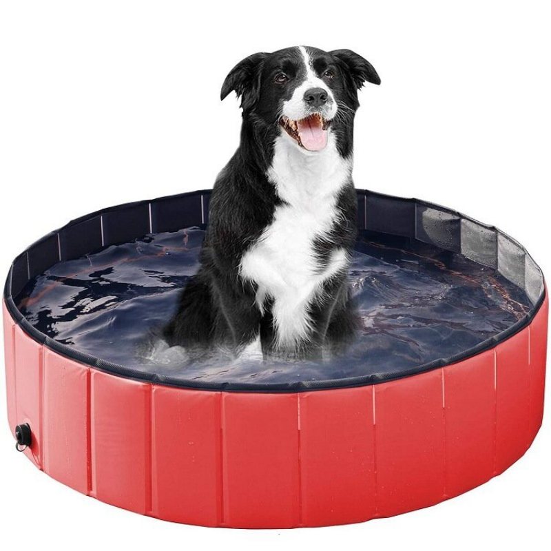 120*30 cm Pvc-pool För Sällskapsdjur Hopfällbar Hundbadkar Utomhus Bärbart Paddlingsbad Katt Hundrengöringstillbehör