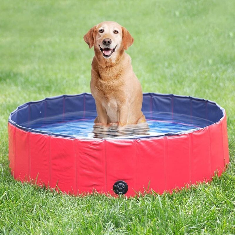 160*30 cm Pvc-badkar För Husdjur Pool Hund Katt Djurbadkar Tvättkar Vikbar Portabel