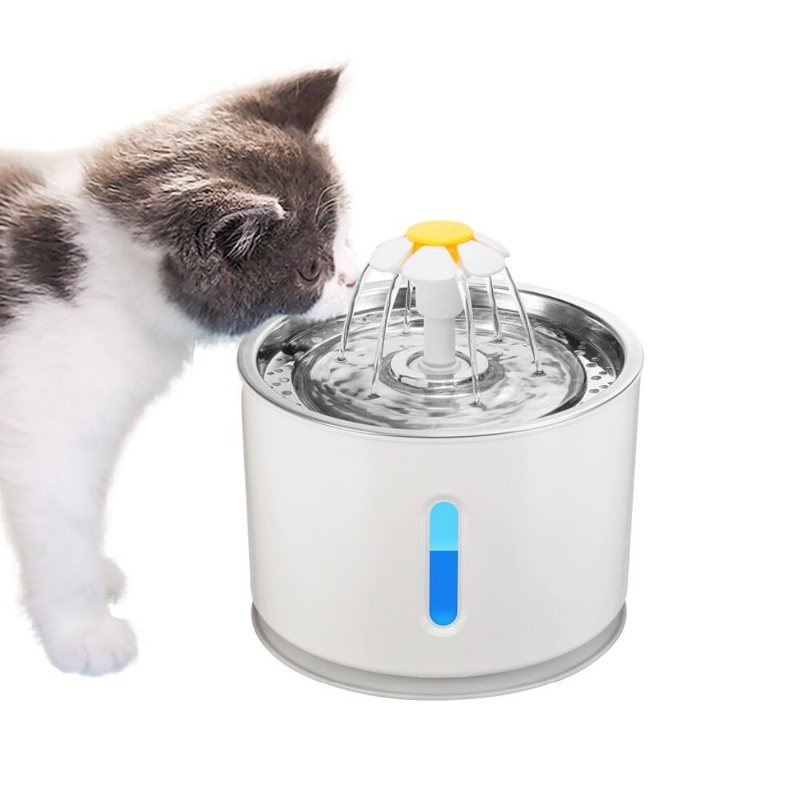 2.4l Automatisk Led Electric Cat Fountain Pet Water Dispenser