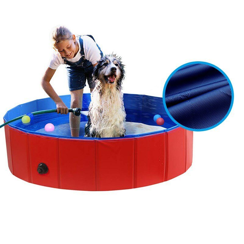 Bärbart Husdjursbad Hundpool Hopfällbart Badkar Kattpaddling Valp Badkarsdekorationer 80*20cm