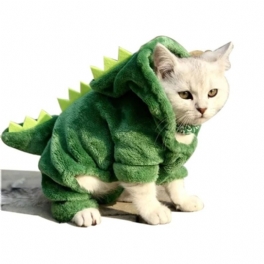 Cat Dinosaur Costume Warm Plysch Hoodie