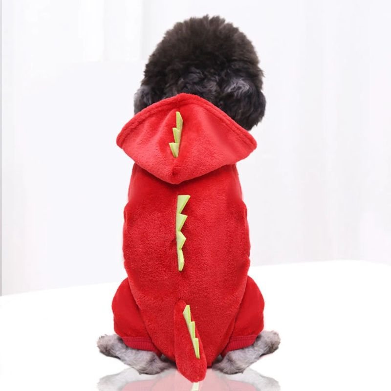 Cat Dinosaur Costume Warm Plysch Hoodie