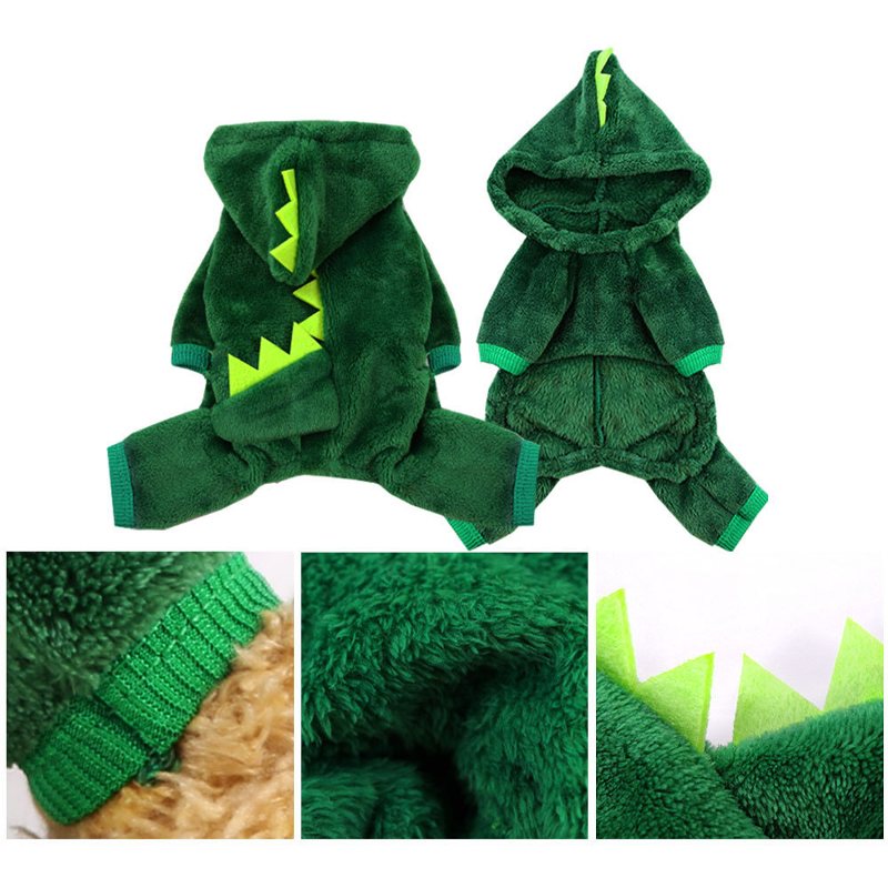 Cat Dinosaur Costume Warm Plysch Hoodie