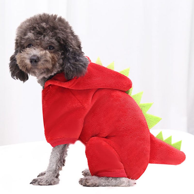 Cat Dinosaur Costume Warm Plysch Hoodie