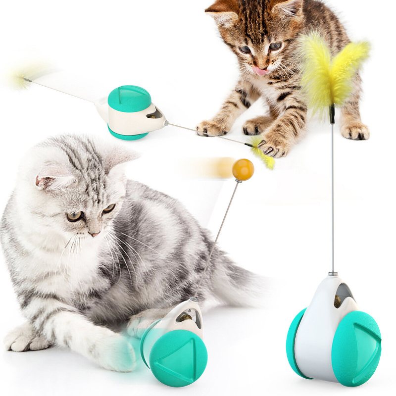 Cat Toy 360° Tumbler Självsnurrande Leksak Med Kattmynta Boll Intressant Interaktiv För Valp Och Hund