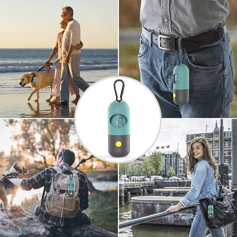 Dog Poop Bag Dispenser Led Light Koppelhållare