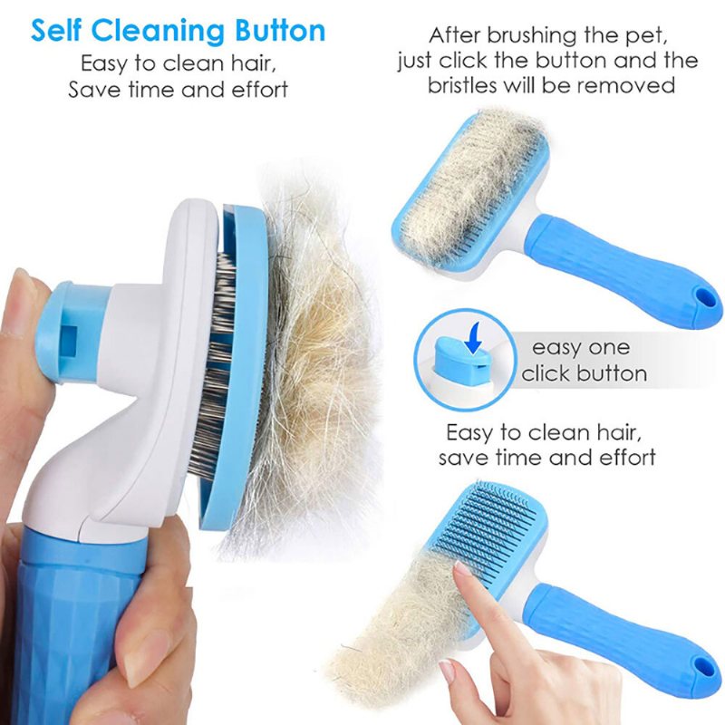 Dog Self Cleaning Slicker Brush Cat Grooming