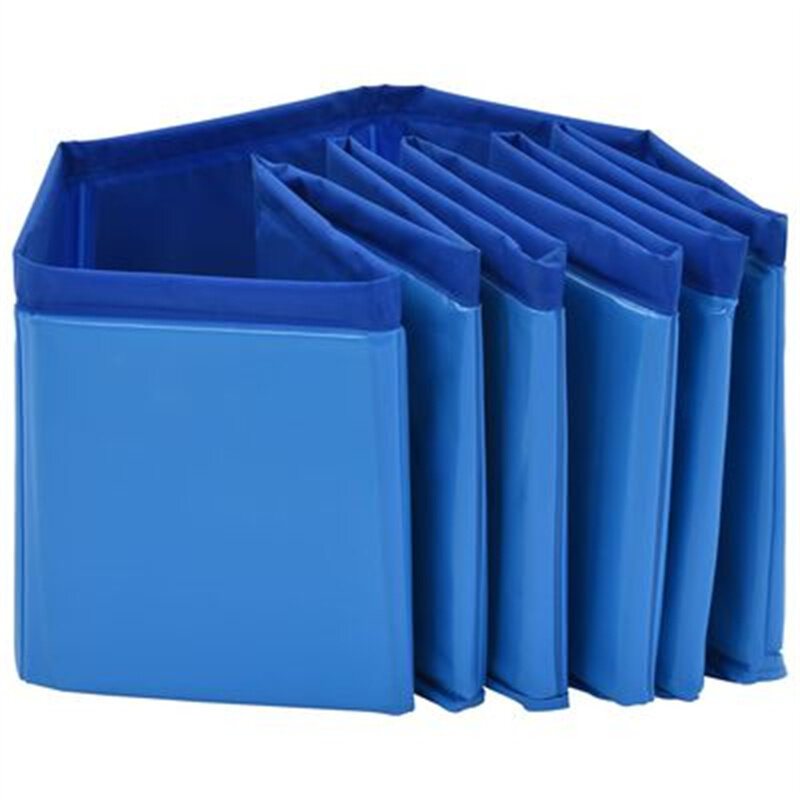 Eu Direct 80x20 cm Vidaxl 170825 Hopfällbar Hundpool Blå Pvc Vikbar Badkar Kylmatta