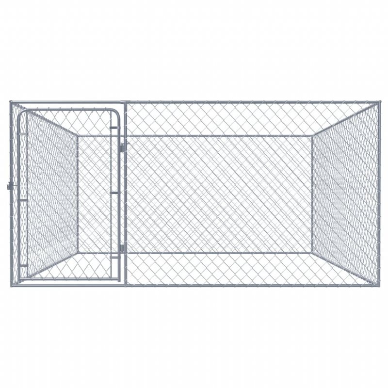 Eu Direct Vidaxl 170819 Utomhus Hundkennel Galvaniserat Stål 2x2x1 M Husbur Hopfällbar Valp Katter Sömn Metall Lekhage Motionsträning Bedpan Djurtillbehör