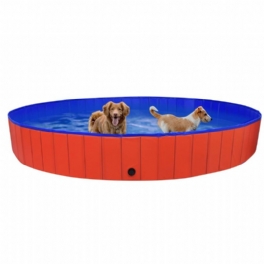 Eu Direct Vidaxl 92601 Hopfällbar Hundpool Röd 300x40 cm Pvc Valpbad Hopfällbart Bad För Lekande Katter Barn Badkar Husdjurstillbehör