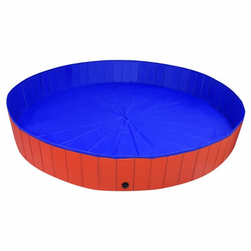 Eu Direct Vidaxl 92601 Hopfällbar Hundpool Röd 300x40 cm Pvc Valpbad Hopfällbart Bad För Lekande Katter Barn Badkar Husdjurstillbehör