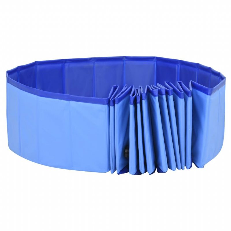 Eu Direct Vidaxl 92602 Hopfällbar Hundpool Blå 200x30 cm Pvc Valpbad Hopfällbart Bad För Lekande Katter Barn Badkar Tillbehör För Husdjur