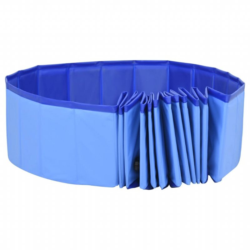 Eu Direct Vidaxl 92603 Hopfällbar Hundpool Blå 300x40 cm Pvc Valpbad Hopfällbart Bad För Lekande Katter Barn Badkar Tillbehör För Husdjur