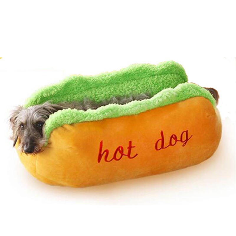 Hot Dog Shape Pet Madrass Valp Katt Mjuk Och Smutsig Pet Bed S Lsize