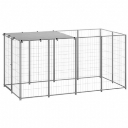 Hundkennel Silver 26 Ft² Stål