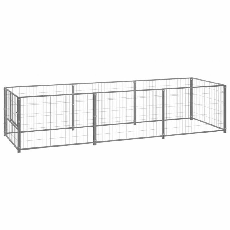 Hundkennel Silver 32.3 Ft² Stål