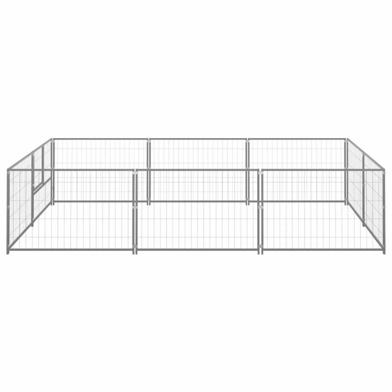 Hundkennel Silver 64.6 Ft² Stål