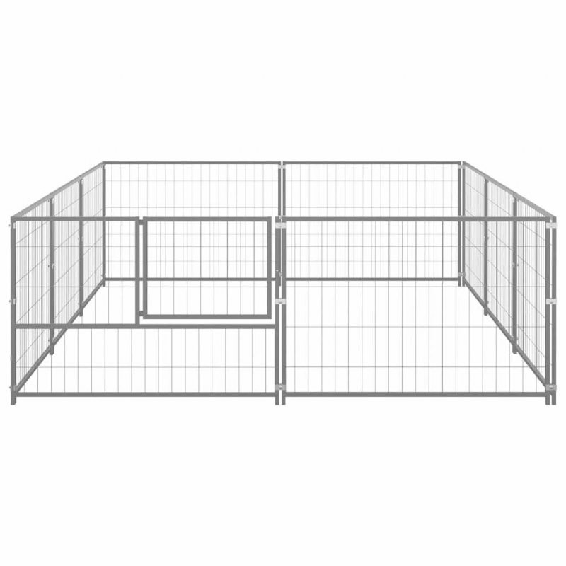 Hundkennel Silver 64.6 Ft² Stål