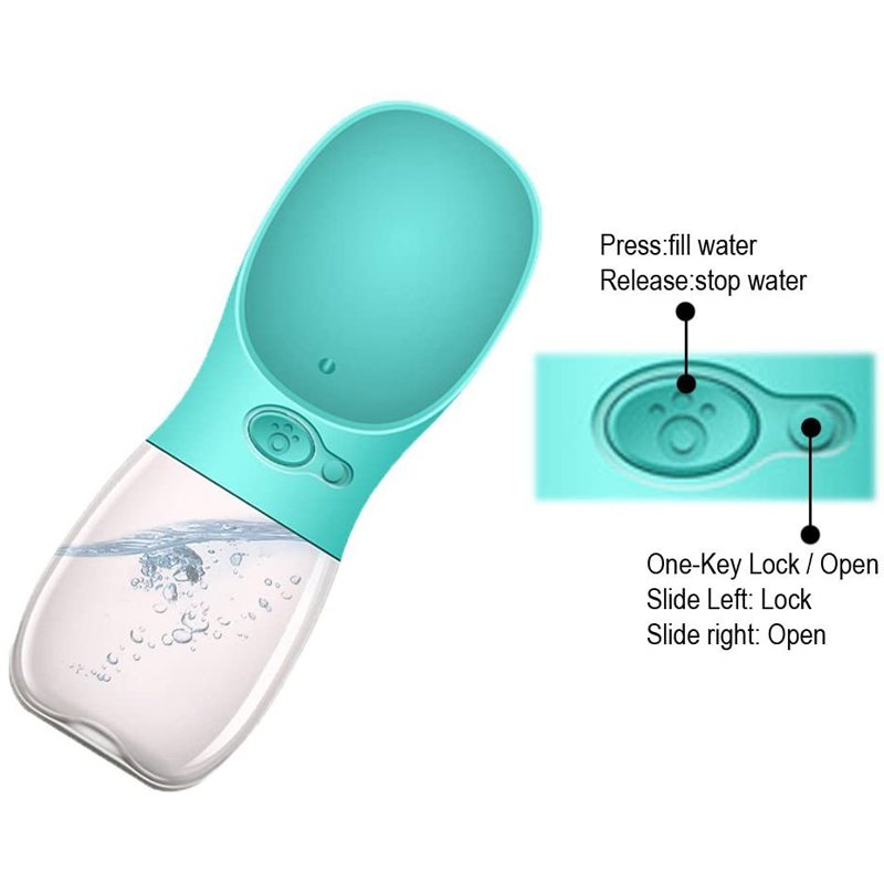 Hundvattenflaska Bärbar Vattendispenser För Husdjur Vandring Resevandring