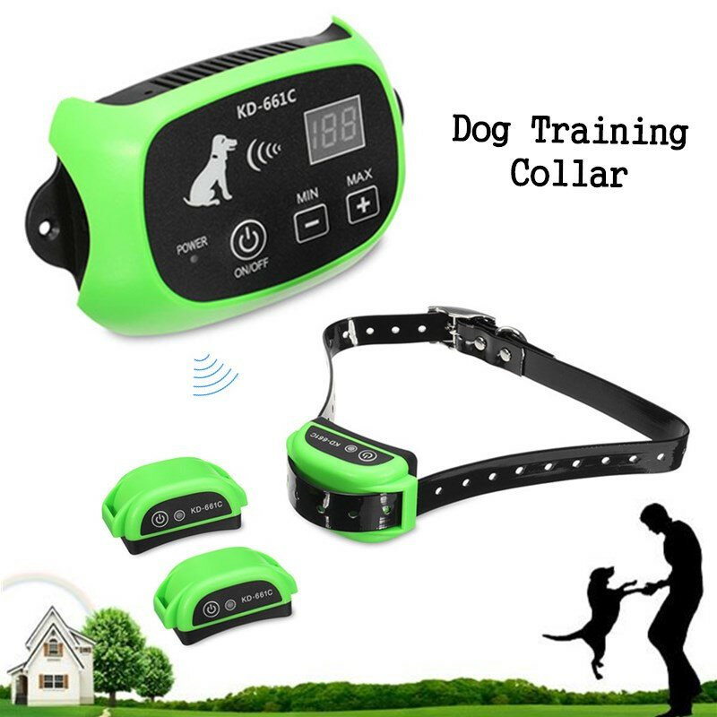 Lcd Electric Remote Shock Pet Hund Vibrationsträningshalsband Anti Bark