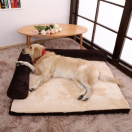 Lyx Corduroy Bolster Pet Dog Bäddsoffa Puppy Fleece Sängmatta För Stor Hund Pet Bed