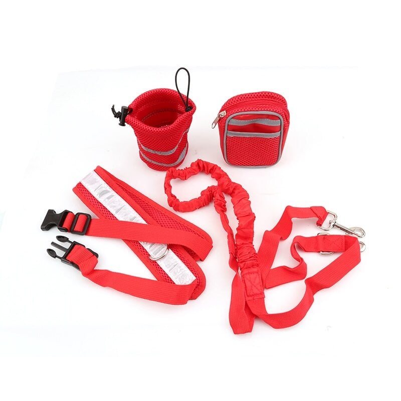 Multifunktionellt Elastiskt Bälte Running Dog Leash Hands Free Halsband