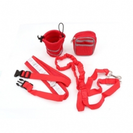 Multifunktionellt Elastiskt Bälte Running Dog Leash Hands Free Halsband