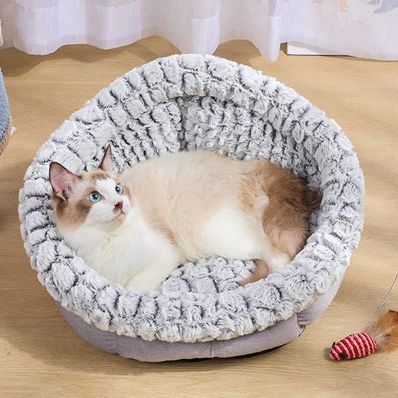 Pet Cat Bed Super Mjuk Varm Runda Söt Hund Nest Kennel