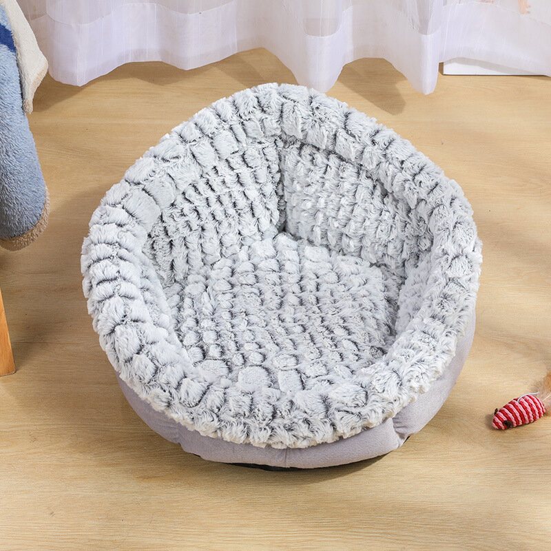 Pet Cat Bed Super Mjuk Varm Runda Söt Hund Nest Kennel