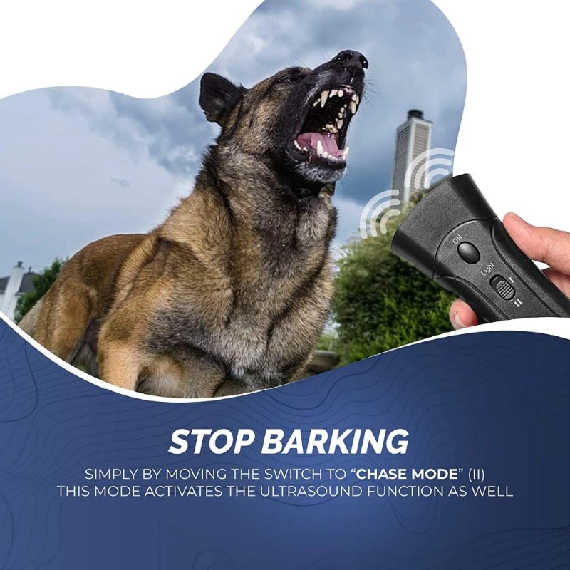 Pet Dog Repeller Anti Barking Led Ultrasonic Training Device