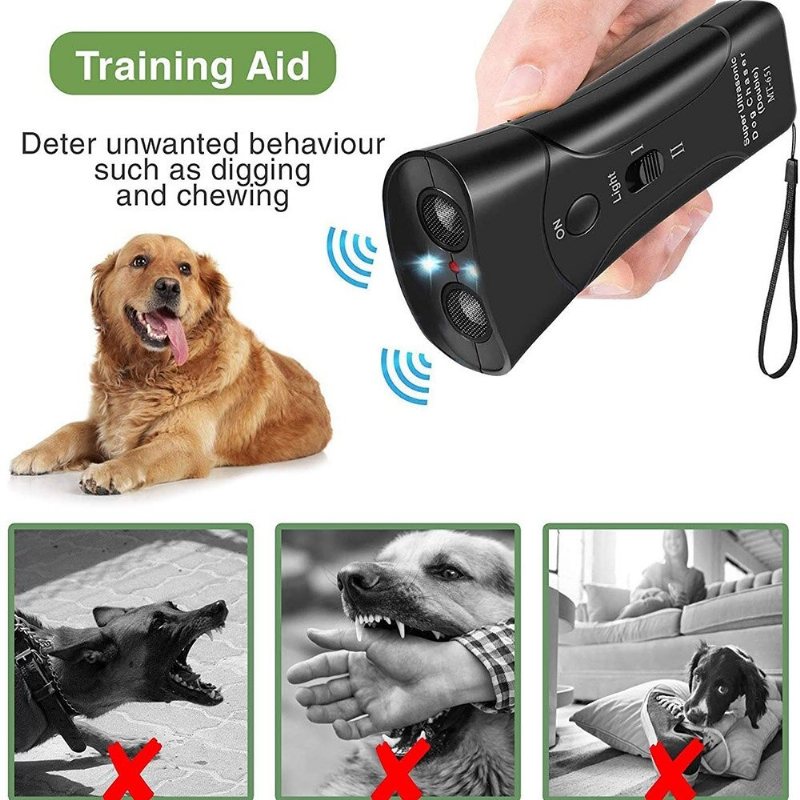 Pet Dog Repeller Anti Barking Led Ultrasonic Training Device