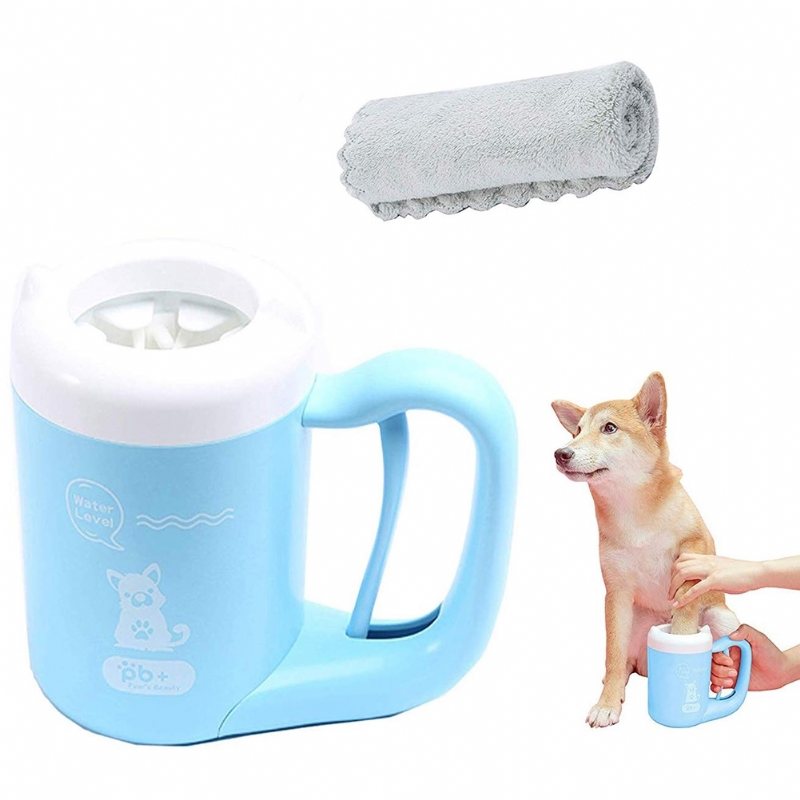 Pet Foot Wash Dog Clean Cup Roterande Tassverktyg