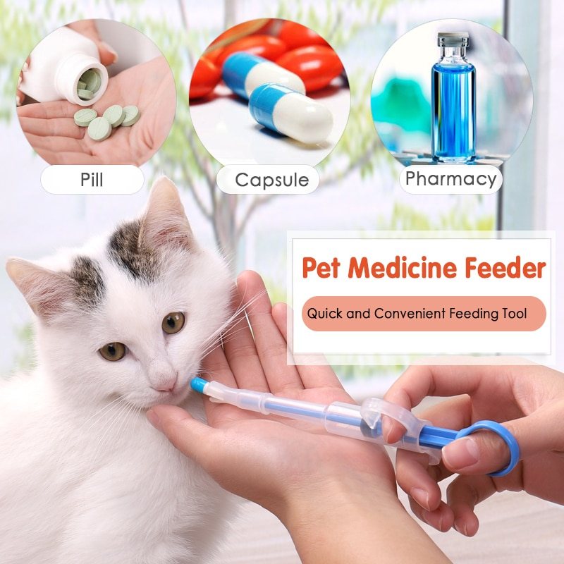 Pet Medicine Spruta Vatten Tablett Pill Gun Dispenser