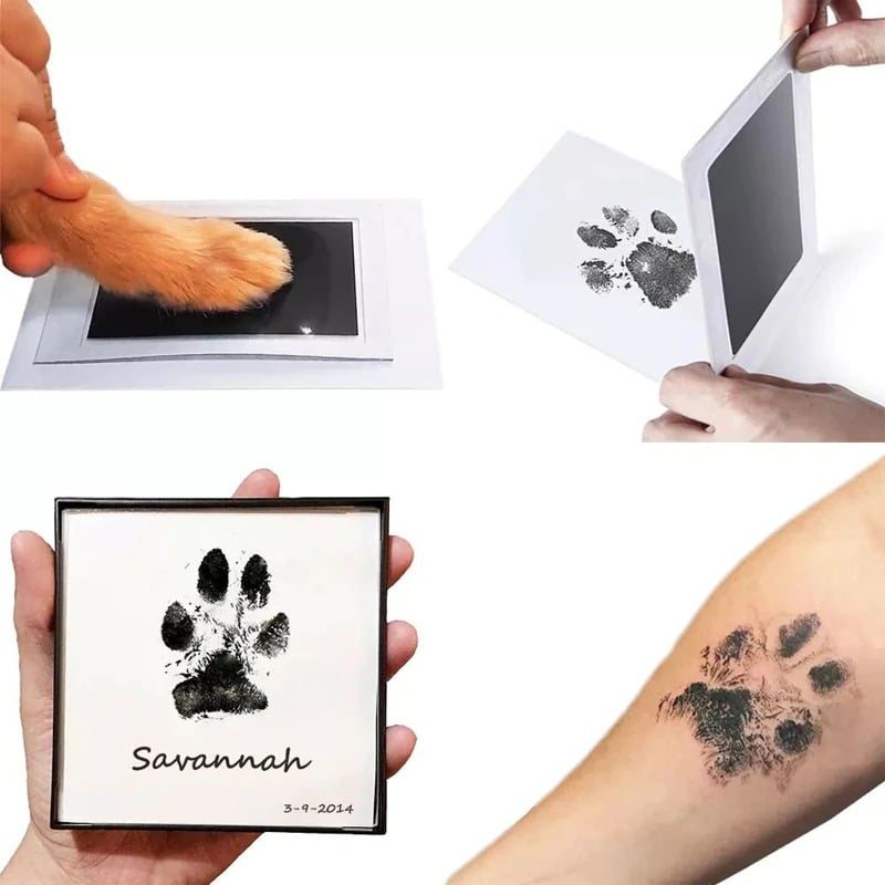 Pet Paw Prints Bläckdyna Säker Giftfri Långvarig Souvenir