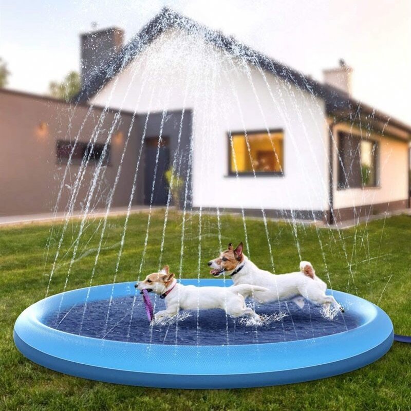 Pet Sprinkler Pad Spela Kylmatta Hundar Simbassäng