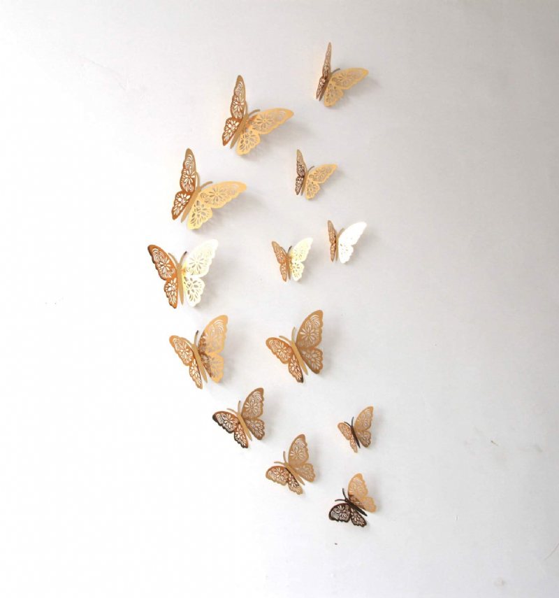 3d Butterfly Wall Decor Stickers – 12-pack