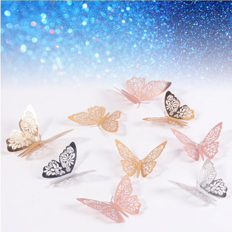 3d Butterfly Wall Decor Stickers – 12-pack