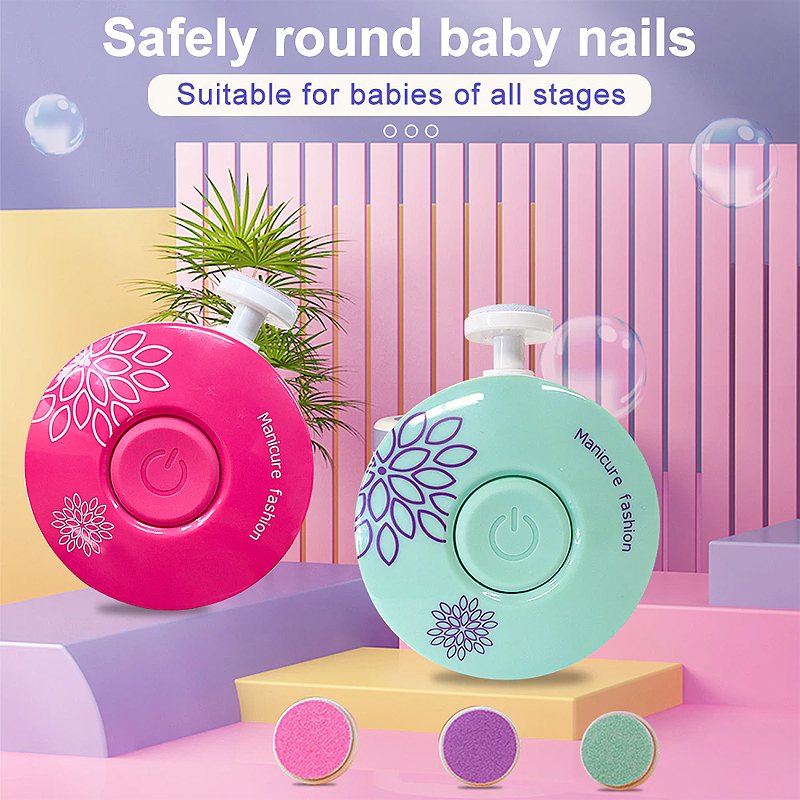 Baby Elektrisk Nageltrimmer Polersats