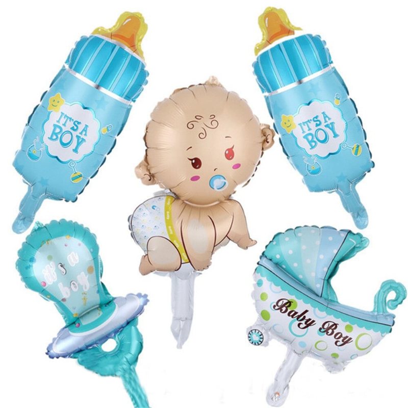 Baby Shower Pojkar Flickor Party Ballonger Dekorationer 5 St