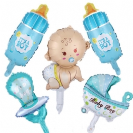 Baby Shower Pojkar Flickor Party Ballonger Dekorationer 5 St