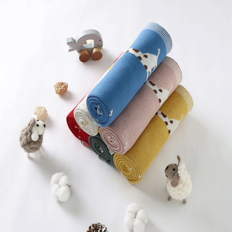 Baby Summer Giraffe Filt Wrap Mjuk Bomull